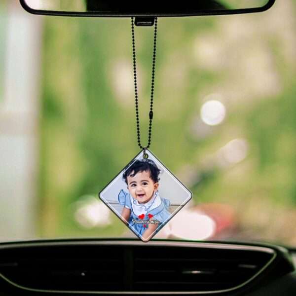 Personalized Customized Custom Photo Car Premium Mirror Hanging