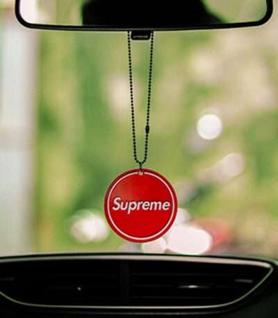 Supreme Logo Style Car Premium Mirror Hanging