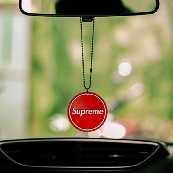 Supreme Logo Style Car Premium Mirror Hanging