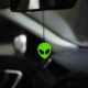 Acrylic Fluorescent Green Alien Car Premium Mirror Hanging