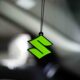 Acrylic Fluorescent Green Maruti Suzuki Logo Car Premium Mirror Hanging