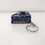 Customized Maruti Suzuki Swift Pearl Metallic Midnight Blue Colorful Car Shape Gel Number Plate Keychain (2)