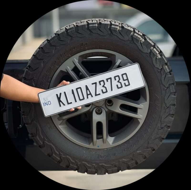 Car Aluminium Number Plates