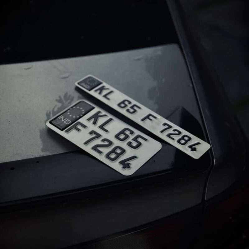 IND Traffic Aluminium Punching Number Plates For All Motorcycles Bikes