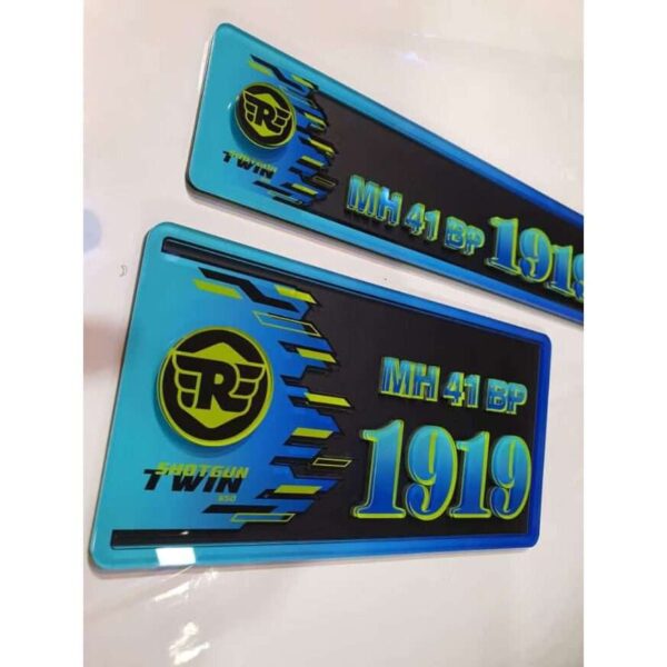 Royal Enfield Shotgun Twin 650 Special Edition Acrylic Number Plates For All Motorcycles Bikes