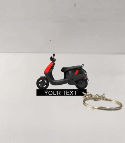 Customized OLA S1 X Red Velocity Colorful Scooter Shape Gel Number Plate Keychain
