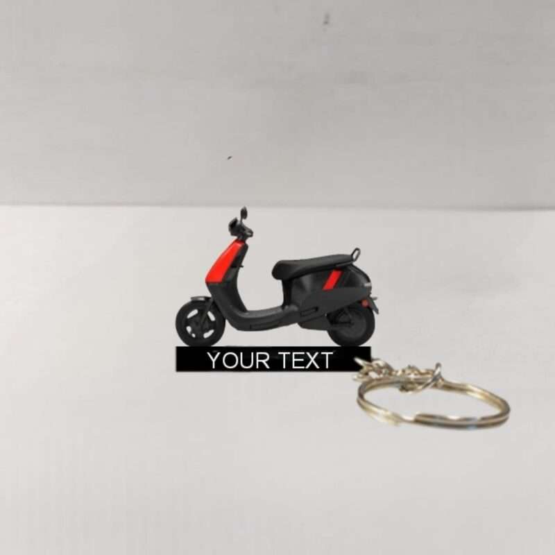 Customized OLA S1 X Red Velocity Colorful Scooter Shape Gel Number Plate Keychain
