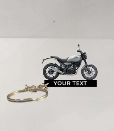 Customized Royal Enfield Guerrilla 450 Smoke Colorful Bike Shape Gel Number Plate Keychain