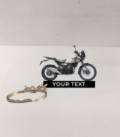 Customized Royal Enfield Himalayan 450 Kaza Brown Colorful Bike Shape Gel Number Plate Keychain