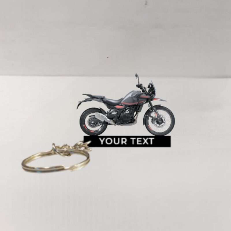 Customized Royal Enfield Himalayan 450 Salte Himalayan Salt Colorful Bike Shape Gel Number Plate Keychain