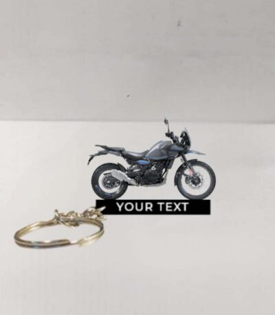 Customized Royal Enfield Himalayan 450 Slate Poppy Blue Colorful Bike Shape Gel Number Plate Keychain