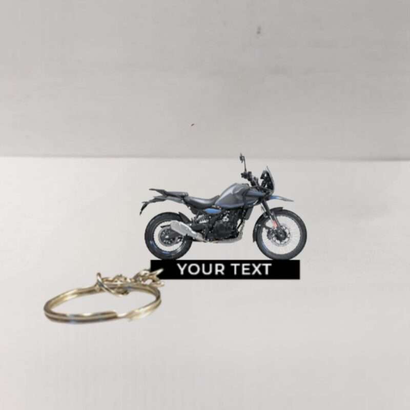 Customized Royal Enfield Himalayan 450 Slate Poppy Blue Colorful Bike Shape Gel Number Plate Keychain