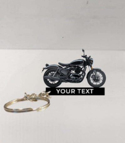 Customized Royal Enfield Shotgun 650 Sheetmetal Grey Colorful Bike Shape Gel Number Plate Keychain
