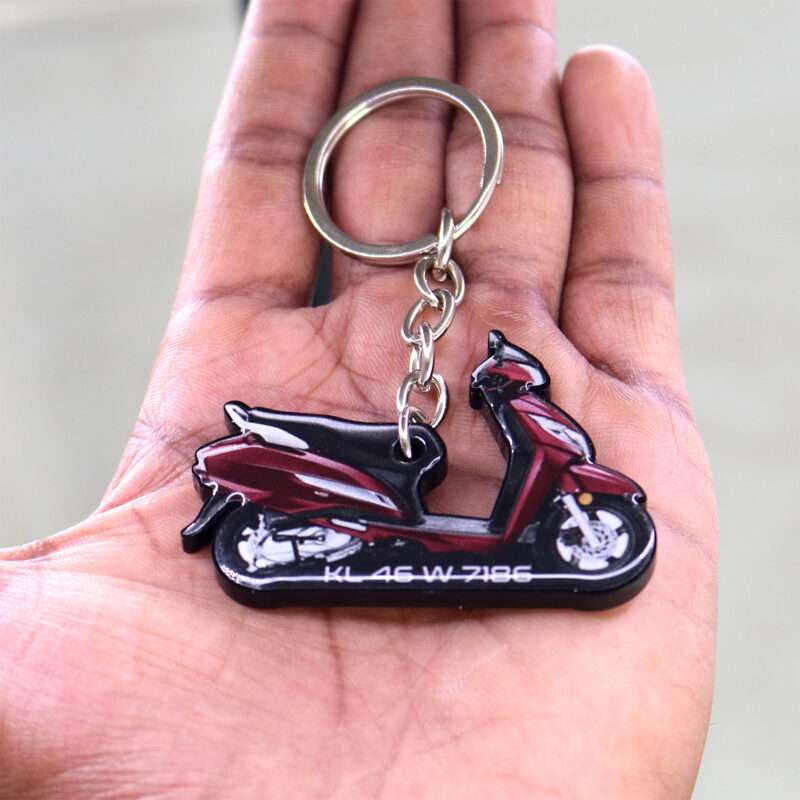 Honda Activa 125 Rebel Red Metallic Keychain (2023)