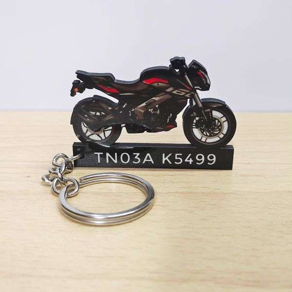 Bajaj Pulsar NS160 Ebony Black Keychain