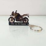 Customized BMW G 310 GS Cosmic Black 3 Colorful Bike Shape Gel Number Plate Keychain