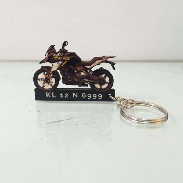 Customized BMW G 310 GS Cosmic Black 3 Colorful Bike Shape Gel Number Plate Keychain