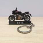Customized Bajaj Dominar 400 Twilight Plum Colorful Bike Shape Gel Number Plate Keychain