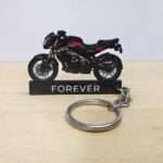 Customized Bajaj Pulsar NS160 Ebony Black Colorful Bike Shape Gel Number Plate Keychain