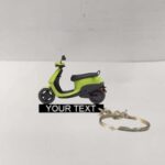 Customized Ola S1 Air Neon Colorful Scooter Shape Gel Number Plate Keychain