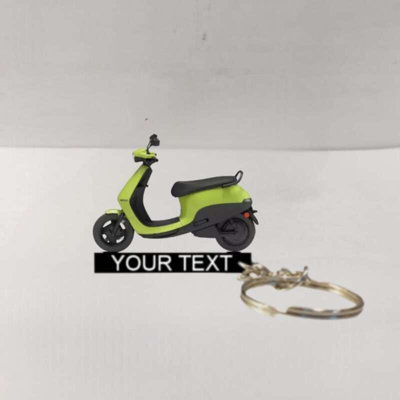 Customized Ola S1 Air Neon Colorful Scooter Shape Gel Number Plate Keychain