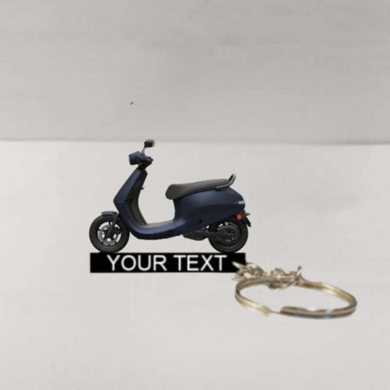 Customized Ola S1 Pro Midnight Blue Colorful Scooter Shape Gel Number Plate Keychain