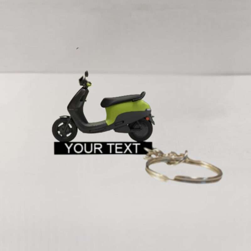 Customized Ola S1 X Funk Colorful Scooter Shape Gel Number Plate Keychain
