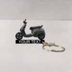 Customized Ola S1 X Liquid Silver Colorful Scooter Shape Gel Number Plate Keychain