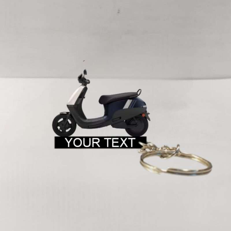 Customized Ola S1 X Midnight Colorful Scooter Shape Gel Number Plate Keychain