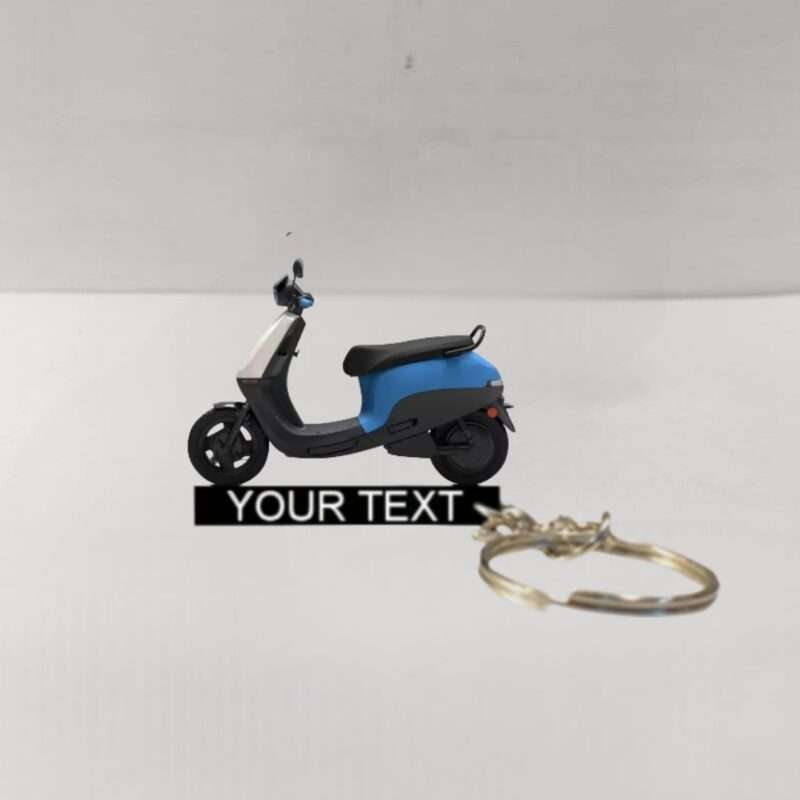 Customized Ola S1 X Stellar Colorful Scooter Shape Gel Number Plate Keychain