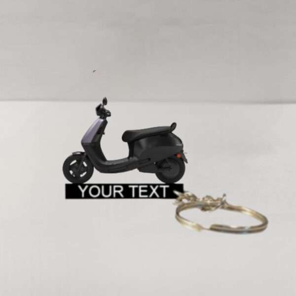Customized Ola S1 X Vogue Colorful Scooter Shape Gel Number Plate Keychain