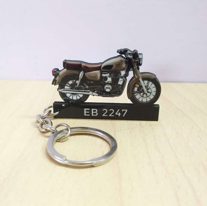 Honda CB350 Matte Dune Brown Keychain