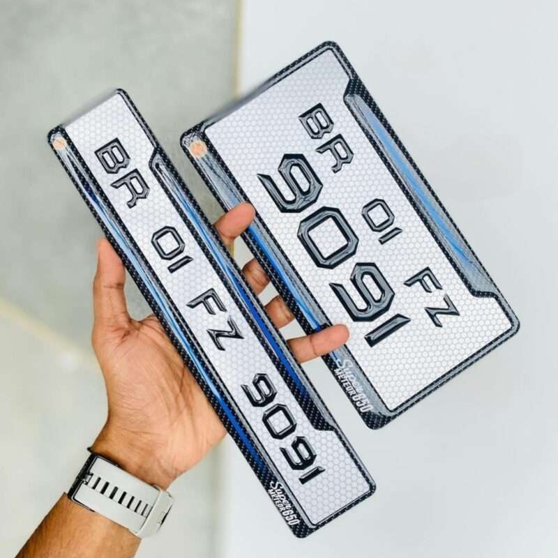 Royal Enfield Super Meteor 650 Bike Gel Number Plates