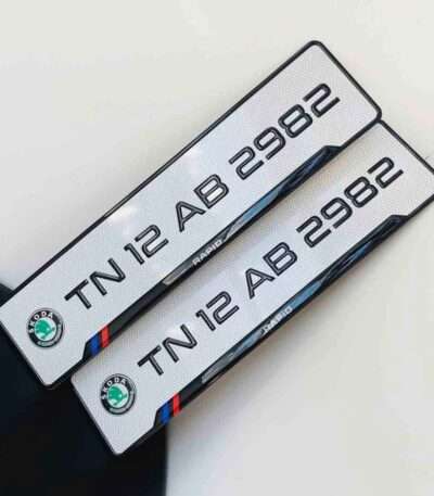 Skoda Rapid Gel Number Plates
