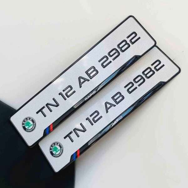 Skoda Rapid Gel Number Plates