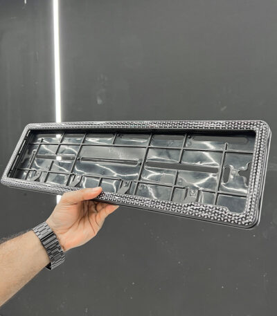 Carbon Diagonal HSRP Gel Frame For Car Number Plates