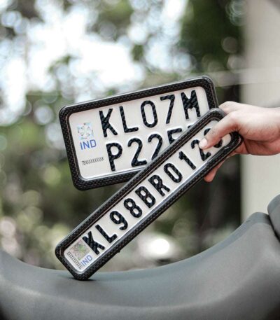 Carbon Grill HSRP Gel Frame For Bike Number Plates