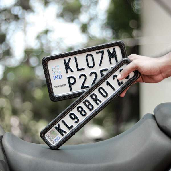 Carbon Grill HSRP Gel Frame For Bike Number Plates