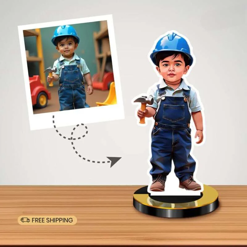 Engineer Boy Mini Me Caricature