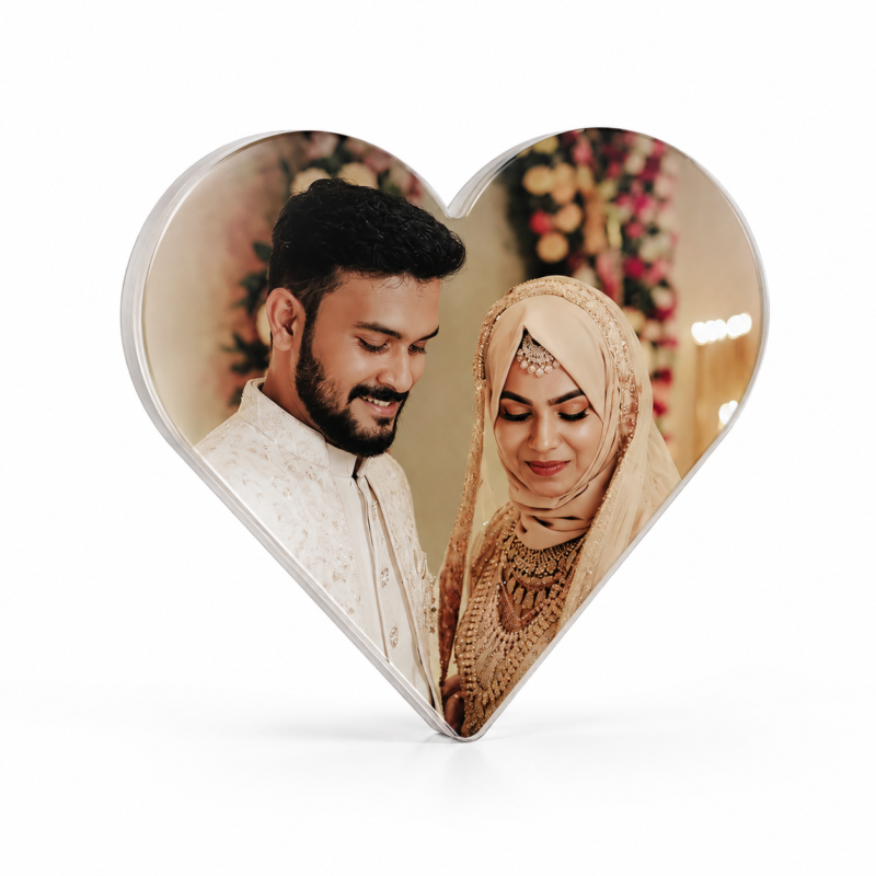 Heart Shape UV Photo Frame - 12 x 12 Inch