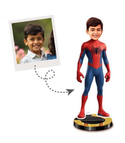 Personalized Mini Me Spider Man Superhero Caricature