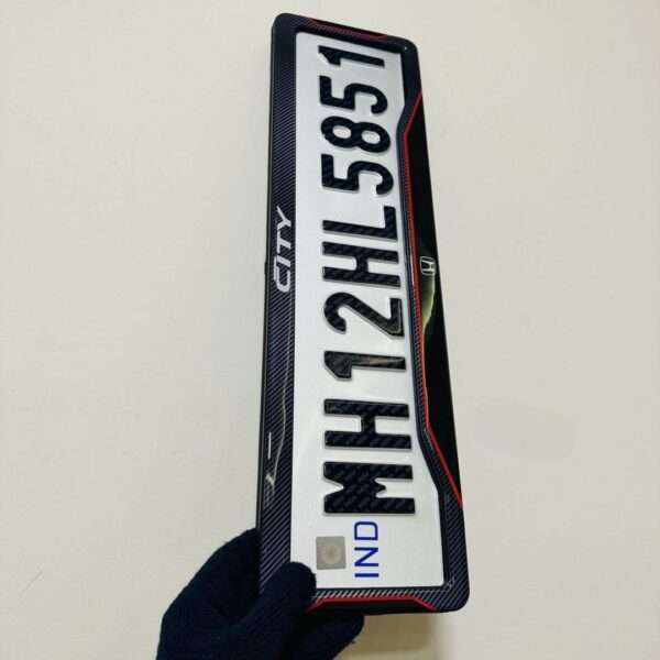 Rock Style Honda City Gel Number Plate Frames