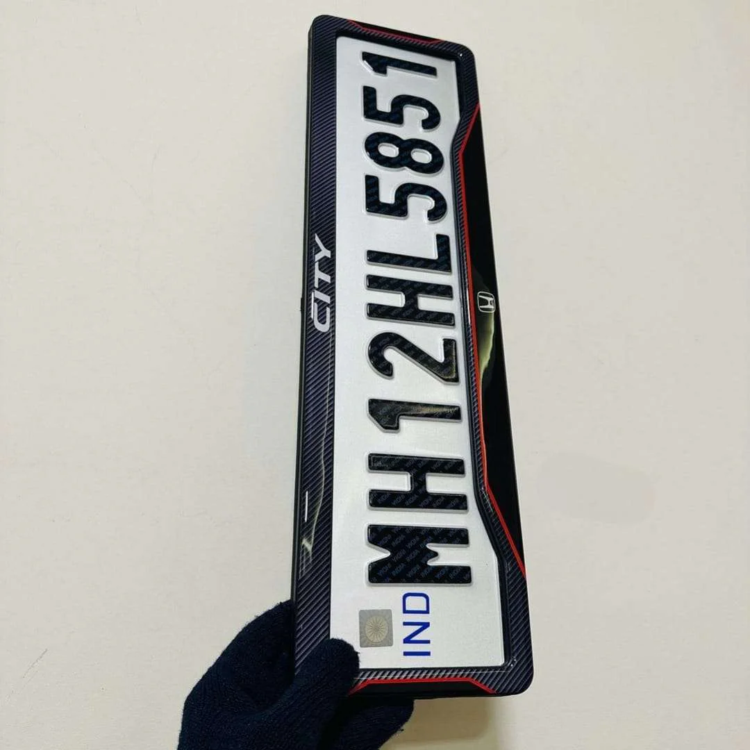 Rock Style Honda City Gel Number Plate Frames