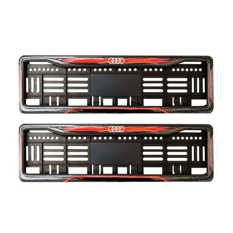 Rock-style Red Audi Gel Number Plate Frames