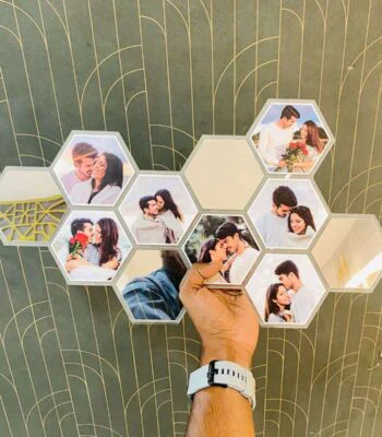 Acrylic Hexagon photo frame
