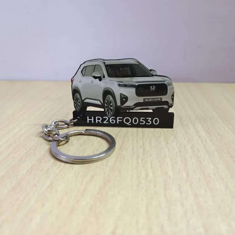 Honda Elevate Platinum White Pearl Keychain
