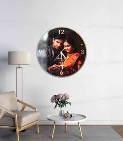 Personalized Acrylic UV Printed Photo Frame With Clock