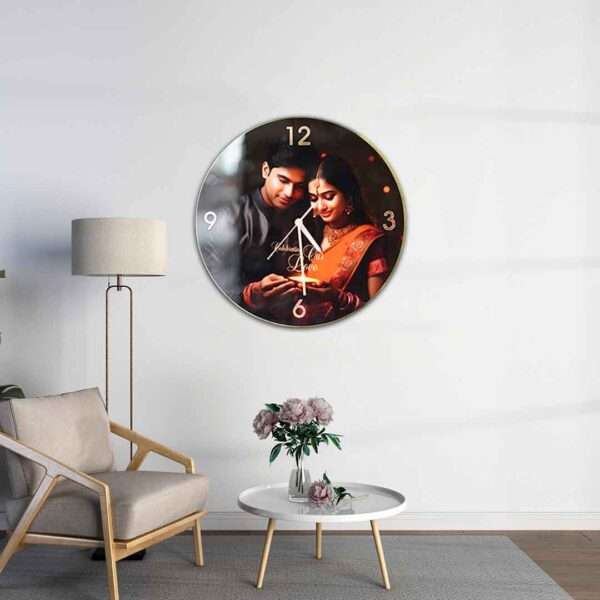 Personalized Acrylic UV Printed Photo Frame With Clock