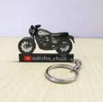 Premium Customized Jawa 42 FJ Aurora Green Matte Colorful Bike Shape Gel Number Plate Keychain
