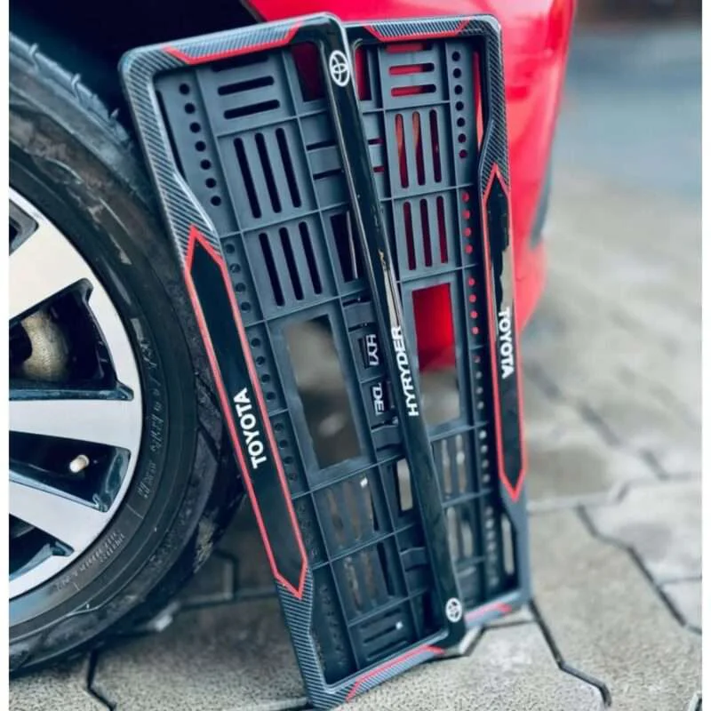 Rock Style Toyota Hyryder Gel Number Plate Frames